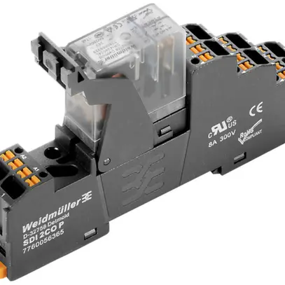 Interface relais WM, 230VAC, LED rouge 2 contacts inve., 250VAC, 5A PUSH IN 