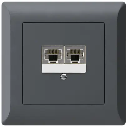 Scatola INC kallysto.line 2×RJ45s separato antracite 
