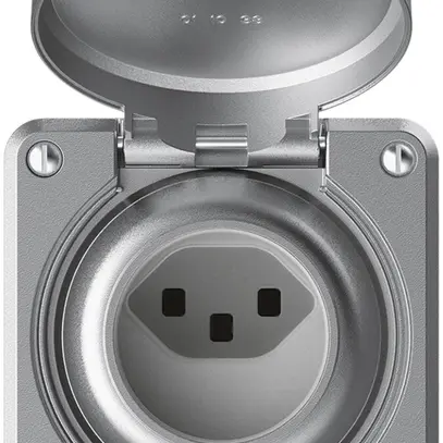 Prise robusto 1×type 23 lumineux IP55 aluminium 