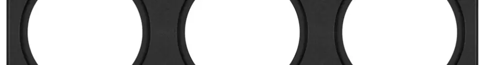 Placca di copertura LEDVANCE FRAME acciaio 300×100mm 3×Ø68mm nero 