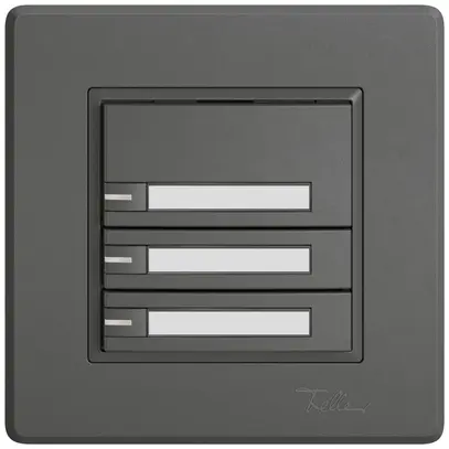 Pulsante universale INC EDIZIO.liv UNI SNAPFIX® c.LED RGB 3× com.1T targ.grs 