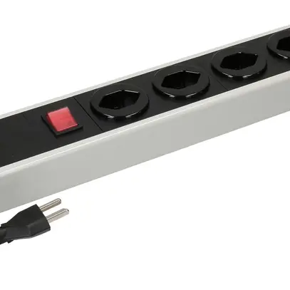 Prise multiple MH POWER LINE 16A interrupteur 5×T23 1.5m gris-noir 
