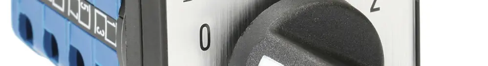 Interrupteur rotatif INC K&N, 20A/690V 3L, manette no, 48×48mm, Ø6mm, "0-1-2" 