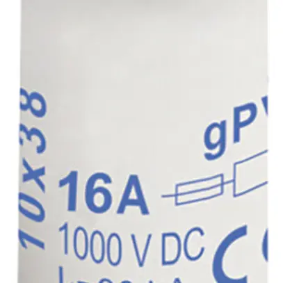 Fusibile per apparecchi PV Weidmüller, 16A gPV 1000VDC, ceramica, 10×38mm 