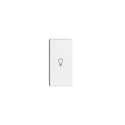 Poussoir 1/2 ENC horiz. Edue Wiser symbole lumière blanc 