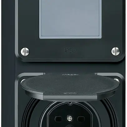Combi AP 2×1 HA robusto schema 3/tipo 15 morsetti a innesto con coperchio nero 