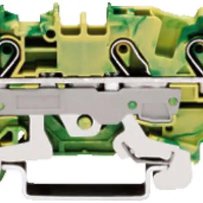 Morsetto di passaggio WAGO TOPJOB S 6mm² 3L verde/giallo ser.2006 