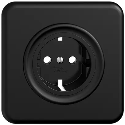 Kit frontale INC Feller STANDARDdue per presa Schuko 90×90mm nero 