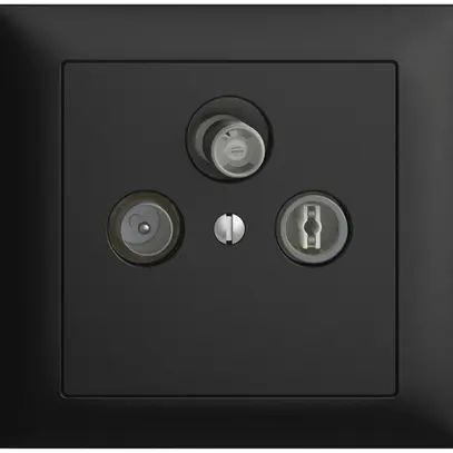 EB-Stichdose SAT/TV/R DB53 EDIZIOdue schwarz mit SAT-F-Anschluss 