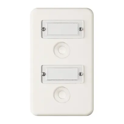 Combinaison ENC FH 2×1 sonnerie/sonnerie blanc 