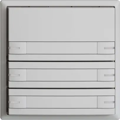 Pulsante KNX RGB EDUE, 250mW, c.LED RGB, c.carta, 6×pulsante, com.1×tasto, grc 
