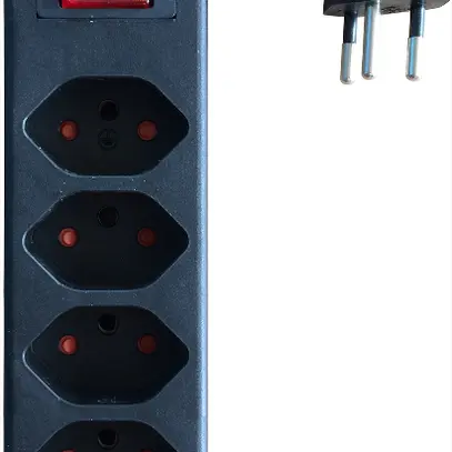 Multipresa 6xT13 TD 3m nero 