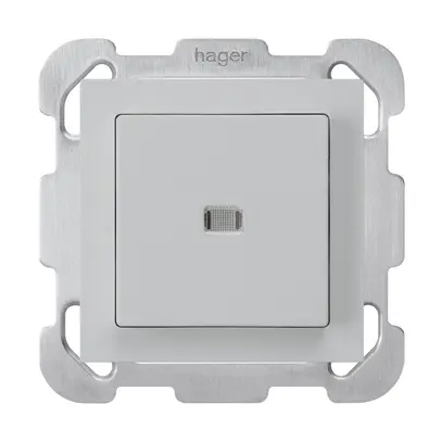 Interrupteur poussoir lumineux ENC kallysto 3/2P grc avec plaque de fixation 
