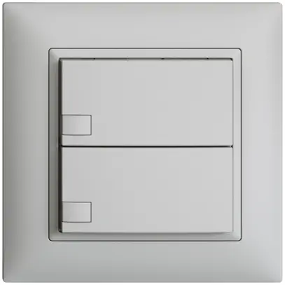 Pulsante INC KNX 2×EDIZIOdue grigio chiaro RGB senza LED 