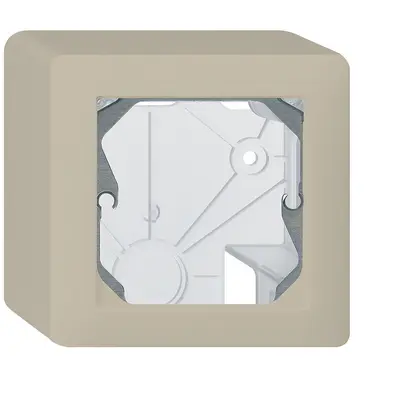 Intestazione AP Hager kallysto 1×1 86×86mm beige 