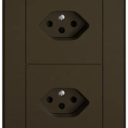 UP-Kombination EDIZIO.liv SNAPFIX® 2×1 156×96mm 1×T13+1×T13 braun 