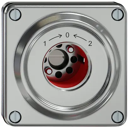 Contatto rotativo INC ELEMENT SNAPFIX® 1P 2C 16A 400V 1<-0->2 87×87×62mm all 