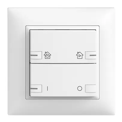 Set frontale INC EDIZIOdue zepAIR ON/OFF 1C con designazione, con LED bianco 