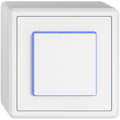 Contact à poussoir AP EDIZIO.liv SNAPFIX® ARL/1P éclairage latéral bleu bc 