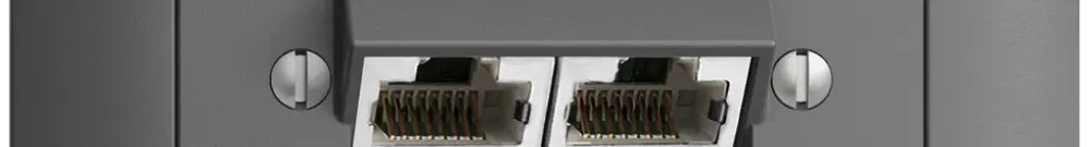 Presa INS 2×RJ45/s 4P sep.EDIZIOdue grigio scuro ITplus 