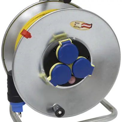 Enrouleur de câble BAT SK 290 Ø290mm 50m 3×1.5mm² 3×T13 acier gris IP44 