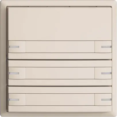 Pulsante KNX RGB EDUE, 250mW, c.LED RGB, c.carta, 6×pulsante, com.1×tasto, crema 