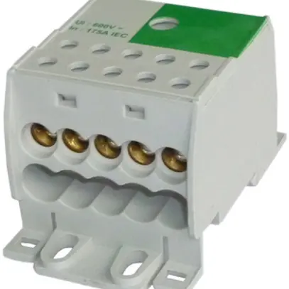 Verteilerblock PDB PE 175A 45×71×42.5mm 1×70/10×16mm² grün 