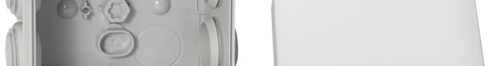 Boîte de dérivation AP Mureva 80×80×45mm vide gris IP55 