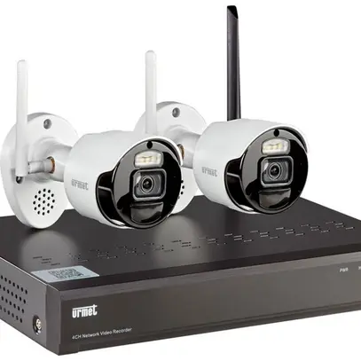 Sistema di videosorveglianza Urmet standard 2×telecamere 2MP Wi-Fi HDMI 1TB 