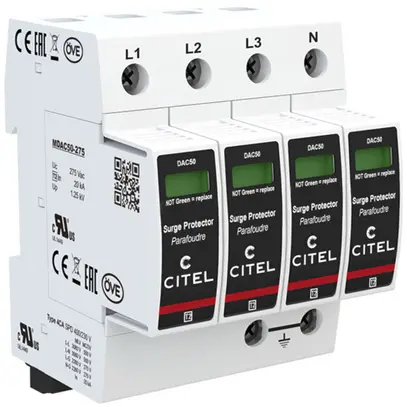Parasurtension  Citel DAC50S-40-275, type 2, 4 pôles 