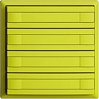 Poussoir ENC KNX 4× EDIZIOdue lemon RGB sans LED avec insert papier 