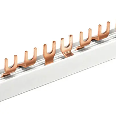 Bloc de barre collectrice WM G-4L-210/10 C 12×à fourchette 17.8mm 63A 10mm² gris 