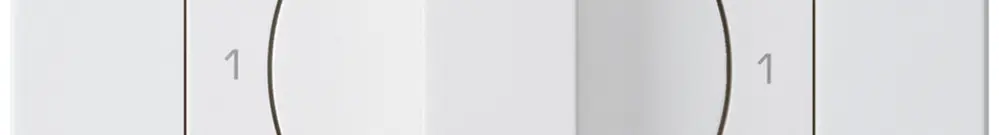 UP-Drehschalter kallysto.pro 0/1L weiss mit Drehgriff 
