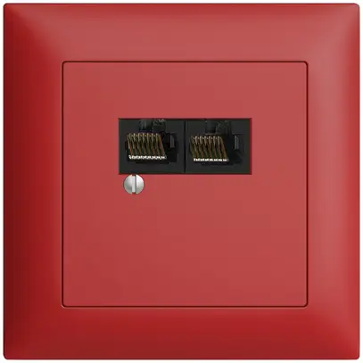 Scatola INC 2×RJ45/u 4P sep. EDIZIOdue R&M swissline berry 