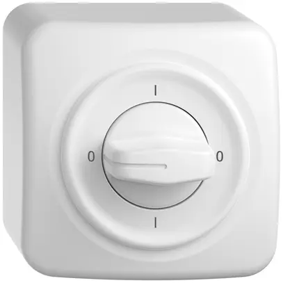 Interrupteur rotatif AP STANDARDdue SNAPFIX® manette interrupteur 0/2L bc 
