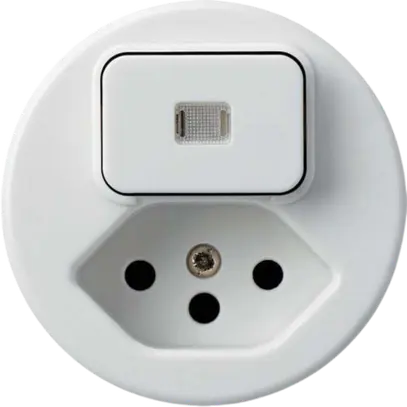 Inserto per combinazione luminosa A-R/1L+tipo 13 bianco basico 