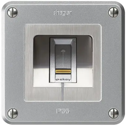 Lecteur d'empreintes digitales NUP Hager ekey RFID robusto C aluminium 