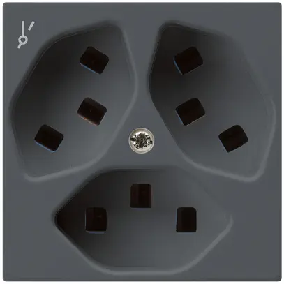Prise Hager kallysto 3×T23 1×S A anthracite 