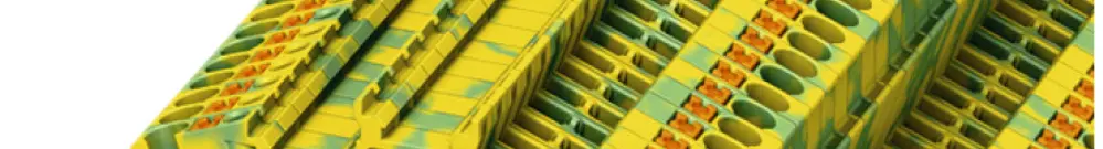 Morsetto di protezione 0.14…1.5mm² raccordo Push-in verde/giallo PTTBS 1.5/S-PE 