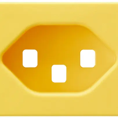 Plaque frontale pour prise FLF Hager 1×type 23 Z jaune 