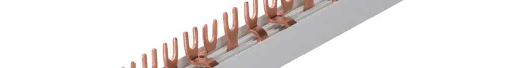 Pettine di raccordo Gewiss 90 AM 4P 4Ph forca 80A 1000mm 56UM grigio 