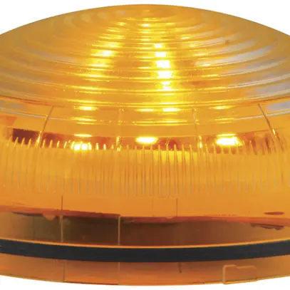 Sirène Hugentobler SIR-E LED S avec lumière, orange, sans base, IP65, Ø92×62mm 