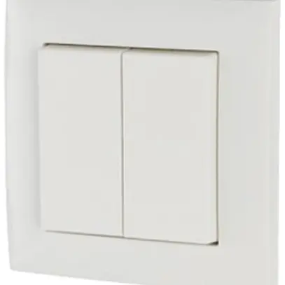 Poussoir RF AP Eaton xComfort 2 fois 85×85×12mm blanc 