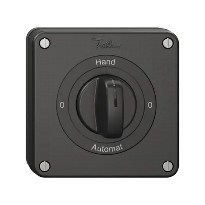 Interrupteur rotatif NUP NEVO, 2/1 L, avec manette, KS, 0-Hand-0-Automat, noir 