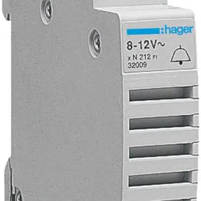 Sonnerie INC Hager 8…12V AC 85dB 1UM gris clair 