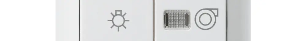 Kit frontale kallysto bianco 60×60mm con simbolo illuminazione+ventilazione 