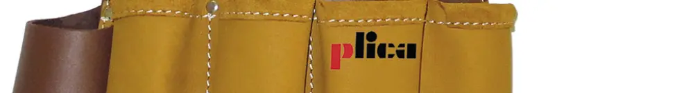 Sacoche à outils Plica en cuir sans ceinture, brun 
