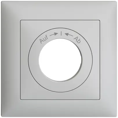 Kit front. EDIZIOdue Auf->I<-Ab 88×88mm gris clair, pour interr.rot 