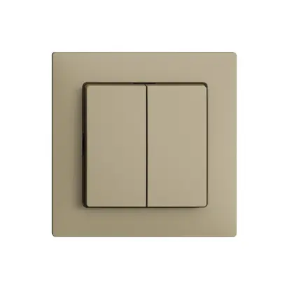 Kit frontal EDIZIOdue sand 60×60mm bouton double 