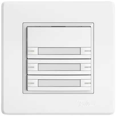 Poussoir KNX RGB ENC EDIZIO.liv SNAPFIX® capteur temp.RGB-LED étiqu.6×com.1T bc 